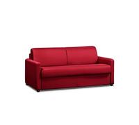 Canape droit cayenne 3 places en simili-cuir rouge 178 x 178 x 85 cm