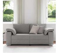 Canapé droit contemporain - VIDAXL - 180x77x82 cm - Taupe - 2/3 places - Tissu durable - Accoudoirs plats