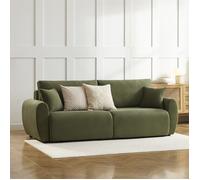 Canapé droit convertible 3 places DANILO velours côtelé vert