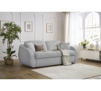 Canapé droit convertible CEZANNE ouverture express tissu bouclette gris clair 160x194 BOBOCHIC 3 places 160x194 Gris clair