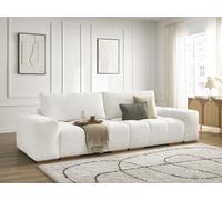 Canapé droit convertible coffre ANAKIN tissu texturé blanc BOBOCHIC 3 places Blanc