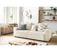 Canapé droit convertible coffre ENVY velours côtelé beige BOBOCHIC 3 places Beige