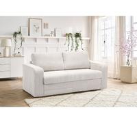 Canapé droit convertible déplimousse COME velours côtelé beige BOBOCHIC 2 places Beige