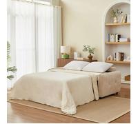 Canapé droit convertible express IMPA 3 places tissu chenille beige