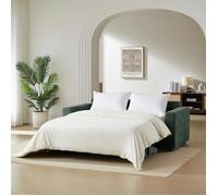 Canapé droit convertible express SOCCA 3 places tissu vert