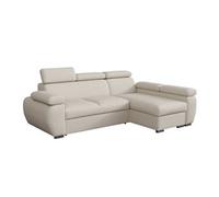 Canape droit convertible GENERIQUE ARAGON 4 places en tissu beige