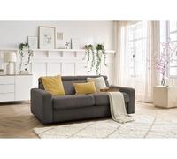 Canapé droit convertible MONACO ouverture express velours côtelé taupe 160x190 BOBOCHIC 3 places 160x190 Taupe