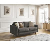 Canapé droit convertible NOUVEAU COCOONE ouverture express tissu bouclette marron 160x200 BOBOCHIC 3 places 160x200 Marron