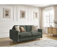 Canapé droit convertible NOUVEAU COCOONE ouverture express tissu lisse vert 140x200 BOBOCHIC 3 places 140x200 Vert