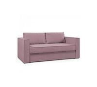 Canape droit Dunlopillo 3 places en simili-cuir violet 140 x 197 x 90 cm