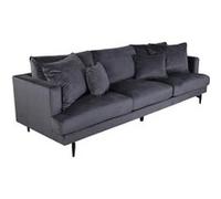 Canapé 3 Places en Velours "Sofia" 260cm Gris Foncé