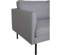 Canape droit en.casa 2 places en polyester gris 180 x 180 x 78 cm