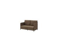 [en.casa] Canapé 2 Places Convertible Banquette Lit d'Appoint BZ Canapé-Lit Futon Divan pour Studio Salon Chambre d'Invité Acier Polyester 78 x 125 x 67 cm Marron