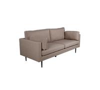 Canape droit [en.casa] 2 places en tissu beige 203 x 203 x 92 cm