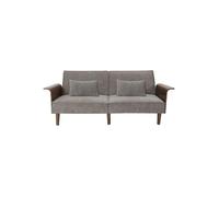 Canapé Convertible Côtelé Scott 205cm Taupe bois