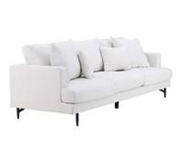 Canape droit en.casa 3 places en polyester beige 86 x 260 x 86 cm beige G