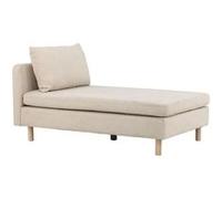 Canape droit en.casa 3 places en polyester beige 94 x 152 x 83 cm