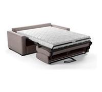 Generique Canapé convertible express MARIUS Tissu beige Matelas 14 cm 190 x 100 x 87 cm