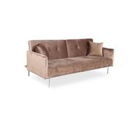 Canapé convertible clic-clac 3 places Carla Velours Taupe