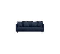 Canapé droit fi e 4 places Tissu Classique L 212 P 93 cm CONSTANCE Bleu
