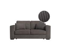 Canapé droit fixe 2 places BELAMI en velours côtelé - Gris foncé