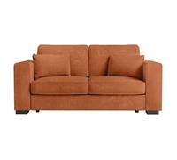 Canapé droit fixe 2 places BELAMI en velours côtelé - Terracotta - L181 x P93 x H86cm - LOUNGITUDE