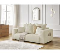Canapé droit fixe 2 places SIDONIE velours côtelé beige BOBOCHIC Beige