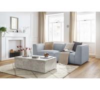 Canapé droit fixe 3 places MOLIERE velours gris clair BOBOCHIC Gris clair