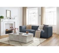 Canapé droit fixe 3 places MOLIERE velours gris foncé BOBOCHIC Gris foncé
