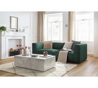 Canapé droit fixe 3 places MOLIERE velours vert BOBOCHIC Vert