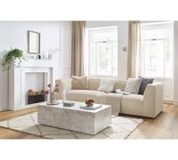 Canapé droit fixe 4 places MOLIERE velours beige BOBOCHIC Beige