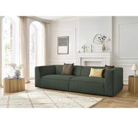 Canapé droit fixe 4 places MOLIERE velours côtelé vert BOBOCHIC Vert