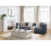 Canapé droit fixe 4 places MOLIERE velours gris foncé BOBOCHIC Gris foncé