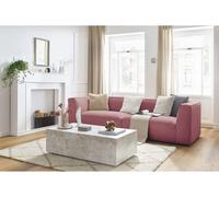Canapé droit fixe 4 places MOLIERE velours rose BOBOCHIC Rose