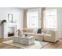 Canapé droit fixe 5 places MOLIERE velours gris clair BOBOCHIC Gris clair