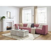 Canapé droit fixe 5 places MOLIERE velours rose BOBOCHIC Rose