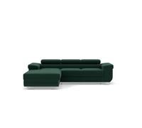 Canape droit fixe best mobilier pablo 6 places en velours vert