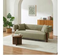 Canapé droit fixe BRAZZA 3 places tissu kaki - Vert