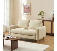 Canapé droit fixe CALIBA 2 places tissu chenille taupe