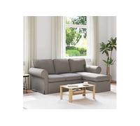 Canape droit fixe grace 1 places en Tissu texture taupe