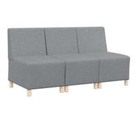 Canape droit fixe haba trading b.v. ALLURE 3 places en tissu grisclair gris