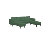 Canape droit fixe haba trading b.v. moment 4 places en velours cotele vert