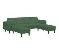 Canape droit fixe haba trading b.v. moment 4 places en velours cotele vert vert