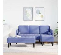 Canape droit fixe haba trading b.v. venlo 2 places en tissu bleudenim bleu