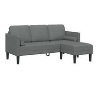 Canape droit fixe haba trading b.v. venlo 3 places en tissu gris gris