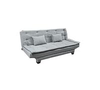 Canape droit fixe menzzo lefkada 3 places en tissu gris