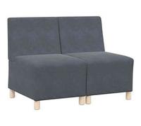 Canape droit fixe vidaxl minimum 2 places en velours gris gris