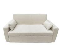 Canape droit HAPPY GARDEN 2 places en velours beige 93 x 169 x 85 cm Beige G