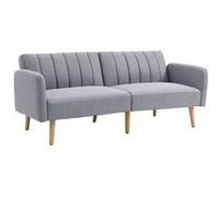 Canape droit HOMCOM 2 places en lin gris 75 x 173 x 73 cm Gris G