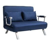 HOMCOM - canapé-lit - Suède - 111x80x78cm - Bleu